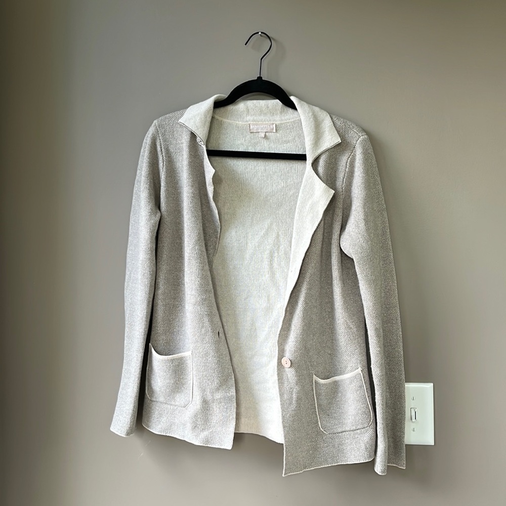 Soft grey cardigan jacket